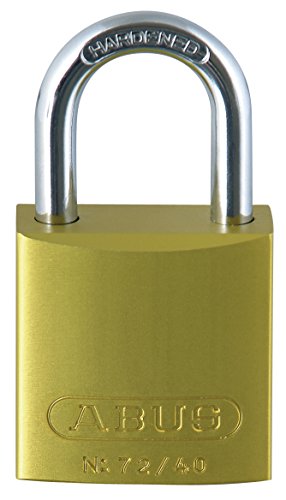 ABUS 72/40HB40 _ Amari _ C Vorhängeschloss Aluminium Bogen aus gehärtetem Stahl 40 mm lang gelb Blister von ABUS