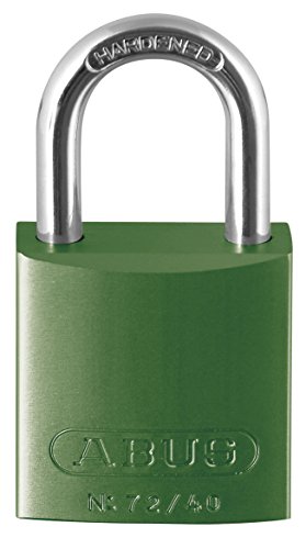 ABUS 72/B/40 _ verde _ C Aluminium Vorhängeschloss Arc Stahl 40 mm grün Blisterverpackung gehärtetem von ABUS