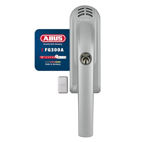 ABUS Abschließbarer Fenstergriff FG300A - Fensterknauf mit Druckzylinder und Alarmfunktion, verschiedenschließend - ABUS-Sicherheitslevel 7 - 71907 - Silber von ABUS