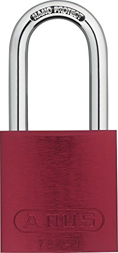 ABUS Aluminium-Vorhangschloss 72/40HB40 Hochbügel, rot, 43608 von ABUS