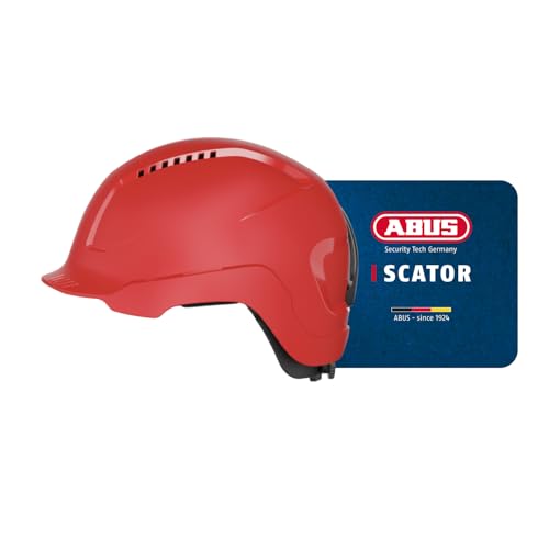 ABUS Bauhelm Scator - belüfteter Schutzhelm für Baustellen und Industrie - nach EN 397 - robust, schlagfest und stoßabsorbierend - Größe über Drehrad anpassbar - rot ABUS Bauhelm Scator - belüfteter Schutzhelm für Baustellen und Industrie - nach EN 397 - robust, schlagfest und stoßabsorbierend - Größe über Drehrad anpassbar - rot von ABUS