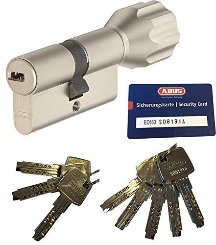 ABUS EC660 ECK660 Profil-Knaufzylinder Länge (a/b) Z40/K45mm (c=85mm) mit 8 Schlüssel, mit Sicherungskarte von ABUS