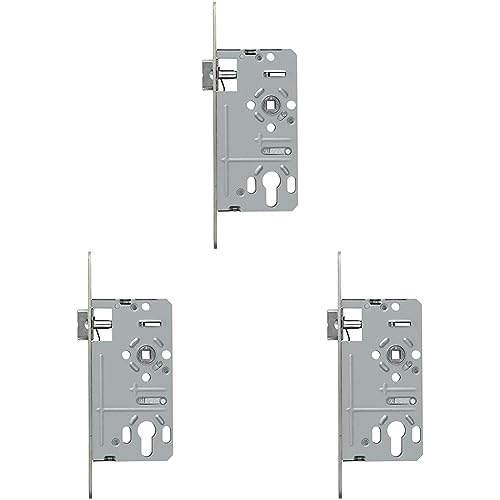 ABUS Einsteckschloss ESK PZ2 Universal S silber 58393 (Packung mit 3) von ABUS