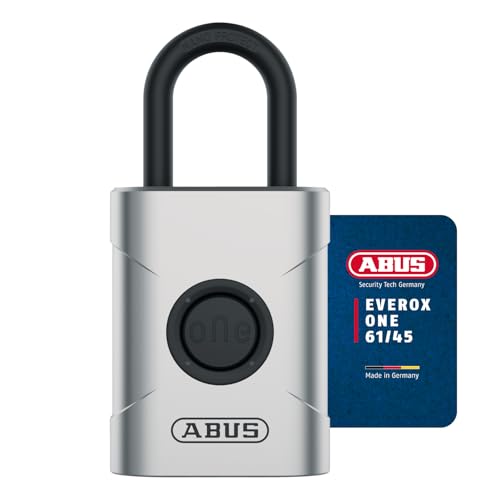 ABUS smartes Vorhängeschloss EVEROX One - schlüsselloses Öffnen auf Knopfdruck - wetterfestes Smart Lock für Schuppen, Gartentor, Spind, Werkzeugkiste u.a. - automatische Verriegelung - 45 mm breit ABUS smartes Vorhängeschloss EVEROX One - schlüsselloses Öffnen auf Knopfdruck - wetterfestes Smart Lock für Schuppen, Gartentor, Spind, Werkzeugkiste u.a. - automatische Verriegelung - 45 mm breit von ABUS