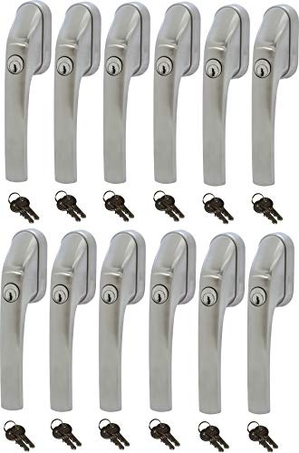 ABUS FG300 ER, abschließbarer Fenstergriff in Edelstahl-Optik, im Set 12 Stück alle gleichschließend AL0145 mit insgesamt 24 Schlüssel ABUS FG300 ER, abschließbarer Fenstergriff in Edelstahl-Optik, im Set 12 Stück alle gleichschließend AL0145 mit insgesamt 24 Schlüssel von ABUS