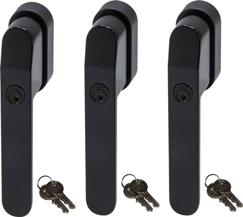 ABUS FG400BK, abschließbarer Fenstergriff in schwarz im Set 3 Stück, alle gleichschließend AL0145 mit sechs Schlüsseln ABUS FG400BK, abschließbarer Fenstergriff in schwarz im Set 3 Stück, alle gleichschließend AL0145 mit sechs Schlüsseln von ABUS