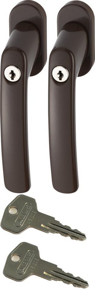 ABUS Fenstergriff ABUS FG200 Weiß, Braun, Silber, SB abschließbarer Fenstergriff, 2er Set braun, abschließbar, Kindersicherung ABUS Fenstergriff ABUS FG200 Weiß, Braun, Silber, SB abschließbarer Fenstergriff, 2er Set braun, abschließbar, Kindersicherung von ABUS