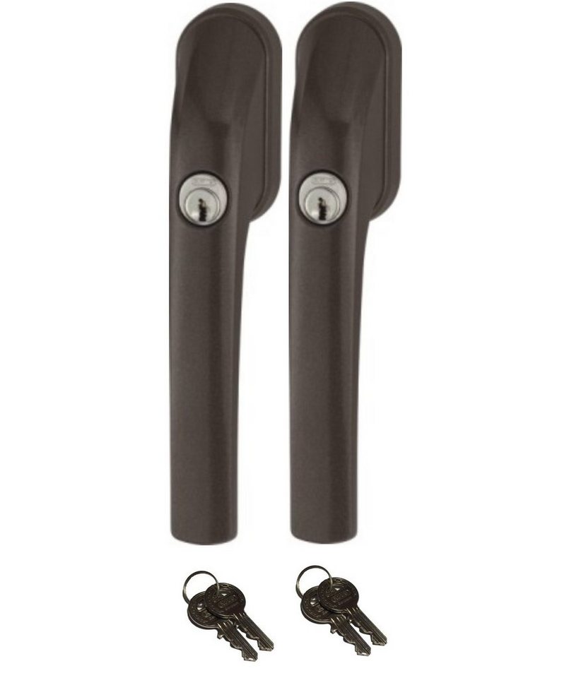 ABUS Fenstergriff Abus FG300 abschließbarer Fenstergriff weiß, silber, braun, 2er Set, abschließbar, Kindersicherung ABUS Fenstergriff Abus FG300 abschließbarer Fenstergriff weiß, silber, braun, 2er Set, abschließbar, Kindersicherung von ABUS