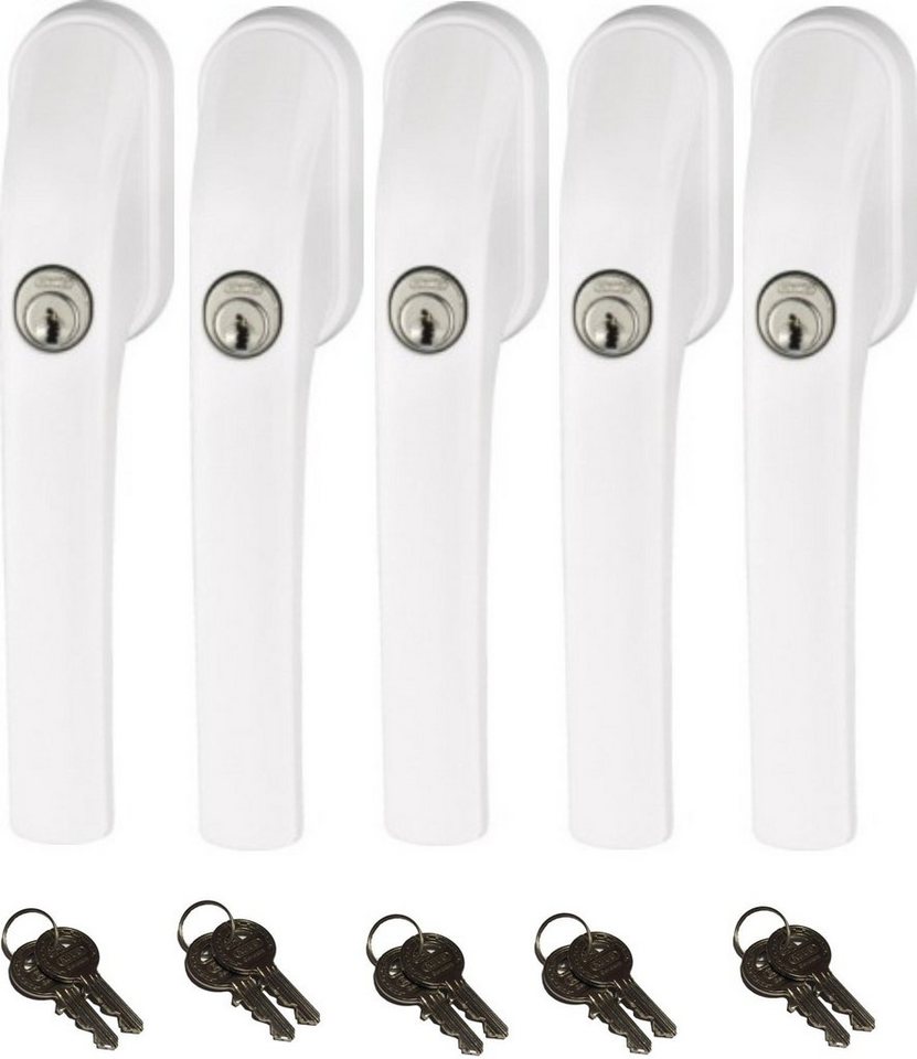 ABUS Fenstergriff Abus FG300 abschließbarer Fenstergriff weiß, silber, braun, 5er Set, abschließbar, Kindersicherung ABUS Fenstergriff Abus FG300 abschließbarer Fenstergriff weiß, silber, braun, 5er Set, abschließbar, Kindersicherung von ABUS