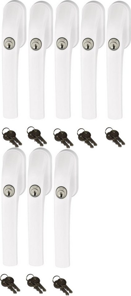 ABUS Fenstergriff Abus FG300 abschließbarer Fenstergriff weiß, silber, braun, 8er Set, abschließbar, Kindersicherung ABUS Fenstergriff Abus FG300 abschließbarer Fenstergriff weiß, silber, braun, 8er Set, abschließbar, Kindersicherung von ABUS