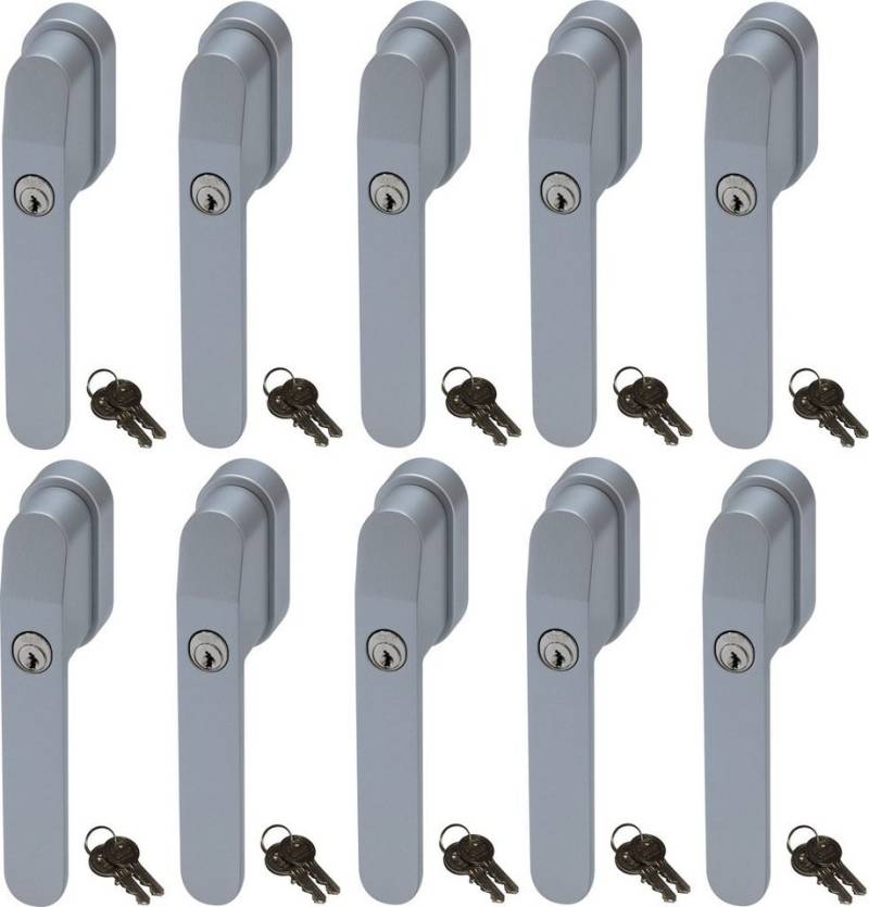 ABUS Fenstergriff FG400 abschließbarer Fenstergriff, gleichschließend, 10er Set, abschließbar, Kindersicherung von ABUS