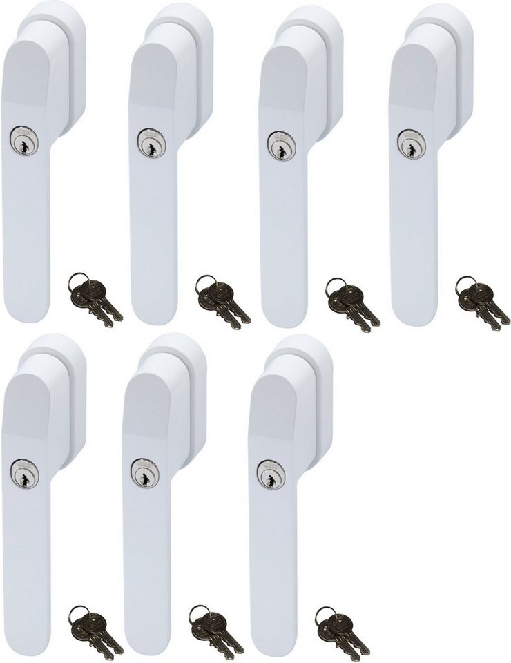 ABUS Fenstergriff FG400 abschließbarer Fenstergriff, gleichschließend, 7er Set von ABUS