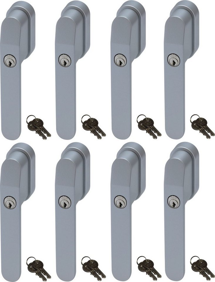 ABUS Fenstergriff FG400 abschließbarer Fenstergriff, gleichschließend, 8er Set von ABUS