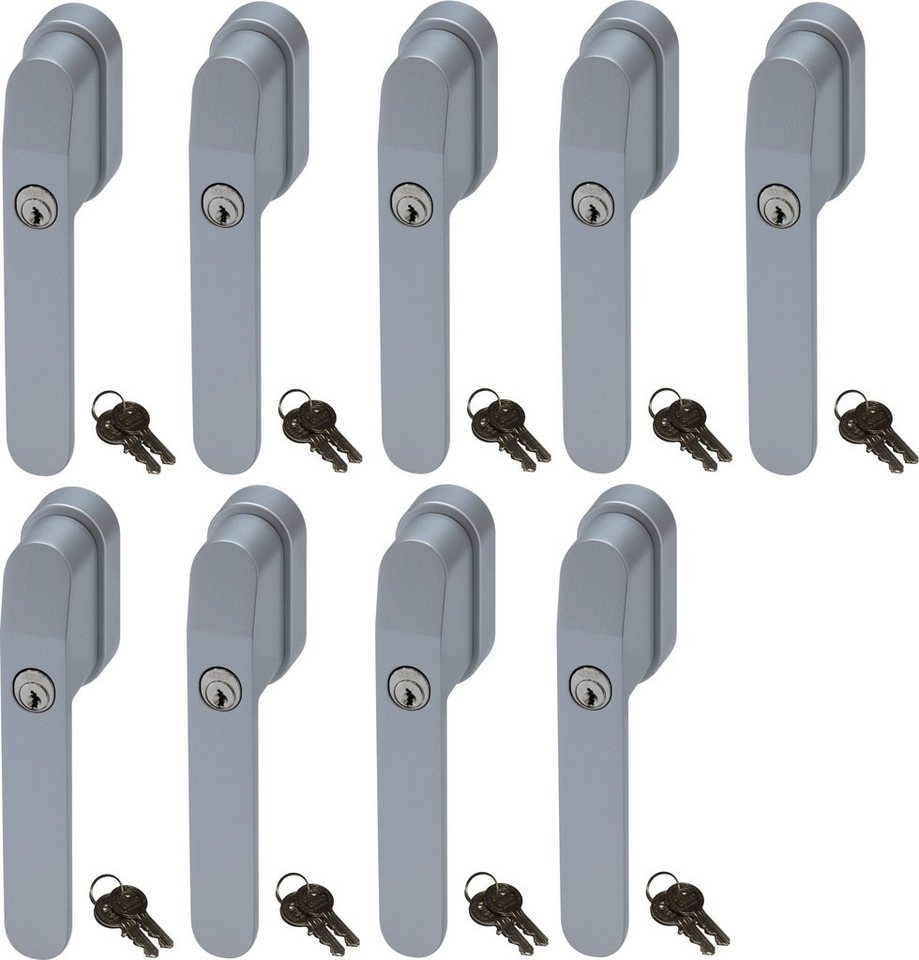 ABUS Fenstergriff FG400 abschließbarer Fenstergriff, gleichschließend, 9er Set von ABUS