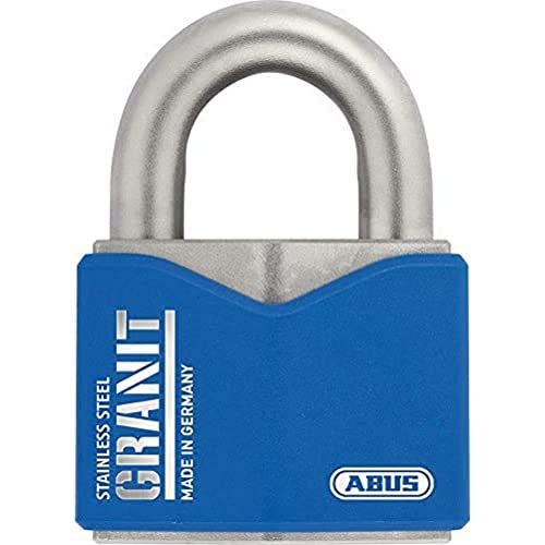 ABUS Granit Vorhängeschloss 37/55 #SZP für den Außeneinsatz - mit Sicherungskarte und Schlüssel mit LED-Licht - aus gehärtetem Spezialstahl - ABUS-Sicherheitslevel 10 - Schwarz von ABUS