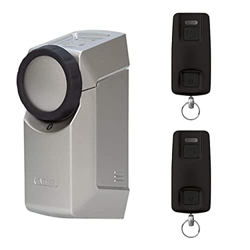 ABUS HomeTec Pro Bluetooth CFA3100 - Elektronisches Türschloss - Silber + 2 x Bluetooth-Fernbedienung CFF3100 - Schwarz von ABUS