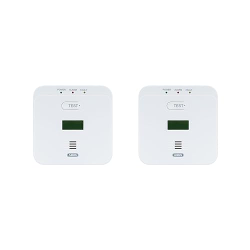 ABUS Kohlenmonoxid-Warnmelder COWM510 - CO-Melder mit 85 dB lautem Alarm, Prüftaste, 10-Jahres-Sensor & LCD Display - Weiß - 2er Set ABUS Kohlenmonoxid-Warnmelder COWM510 - CO-Melder mit 85 dB lautem Alarm, Prüftaste, 10-Jahres-Sensor & LCD Display - Weiß - 2er Set von ABUS