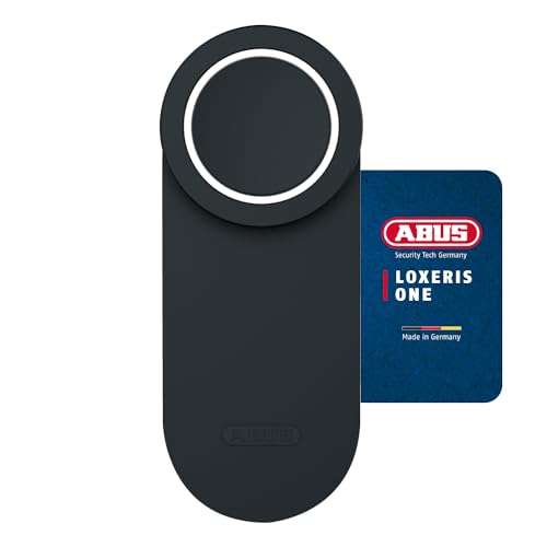 ABUS Türschlossantrieb LOXERIS One - smartes Öffnen und Schließen der Eingangstür per App - elektronisches Türschloss mit Zugangskontrolle - batteriebetriebenes Smart Lock ohne Kabelziehen - Schwarz von ABUS