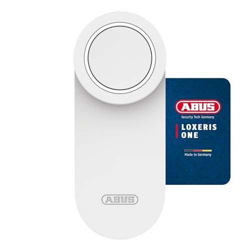 ABUS Türschlossantrieb LOXERIS One - smartes Öffnen und Schließen der Eingangstür per App - elektronisches Türschloss mit Zugangskontrolle - batteriebetriebenes Smart Lock ohne Kabelziehen - Weiß von ABUS