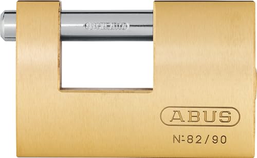 ABUS Messing-Vorhängeschloss 82/90 - Monoblock-Hangschloss für Rollgitter, Automaten, Container u. v. m. - Verriegelungsbolzen aus gehärtetem Stahl - ABUS-Sicherheitslevel 7 ABUS Messing-Vorhängeschloss 82/90 - Monoblock-Hangschloss für Rollgitter, Automaten, Container u. v. m. - Verriegelungsbolzen aus gehärtetem Stahl - ABUS-Sicherheitslevel 7 von ABUS