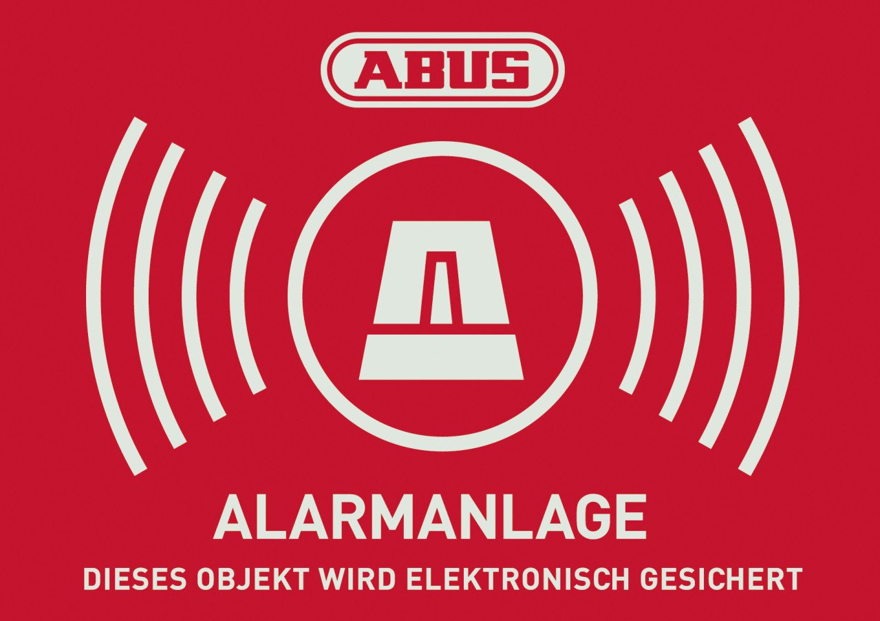ABUS Metallschild Abus Warnaufkleber Alarm AU1322 148 x 105 mm ABUS Metallschild Abus Warnaufkleber Alarm AU1322 148 x 105 mm von ABUS