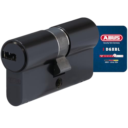 ABUS Profil-Zylinder D6XBL 40/40 mit Codekarte und 5 Schlüsseln - 96806 - schwarz von ABUS