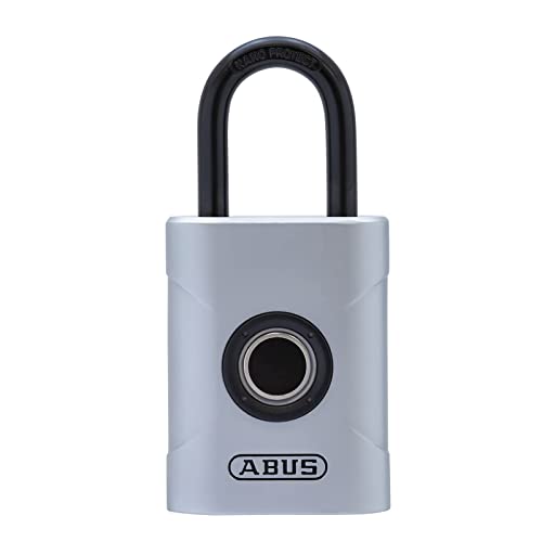 ABUS Touch 57/45 Fingerabdruck-Schloss - schlüsselloses, wetterfestes Vorhängeschloss - IP66 & IP68 - für Gym, Büro, Haus, Garten u.v.m., Silber, 45mm von ABUS