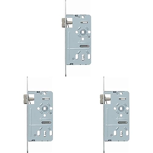 ABUS Tür-Einsteckschloss ES Universal S mit Buntbartschlüssel silber 58394 (Packung mit 3) von ABUS