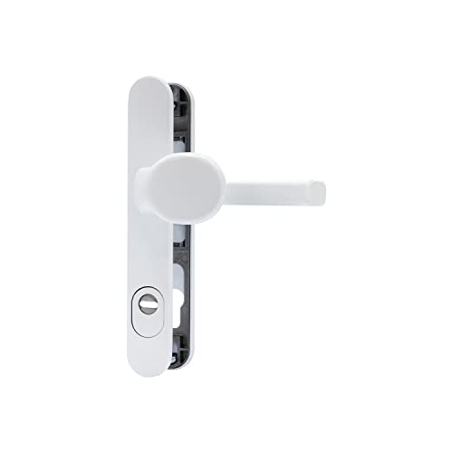 ABUS Türbeschlag SRG92N ZS W Mit Ziehschutz - Für Haustüren - Türklinke Innen Und Türknauf Außen - Für Türen Mit Schmalen Rahmen - Weiß ABUS Türbeschlag SRG92N ZS W Mit Ziehschutz - Für Haustüren - Türklinke Innen Und Türknauf Außen - Für Türen Mit Schmalen Rahmen - Weiß von ABUS