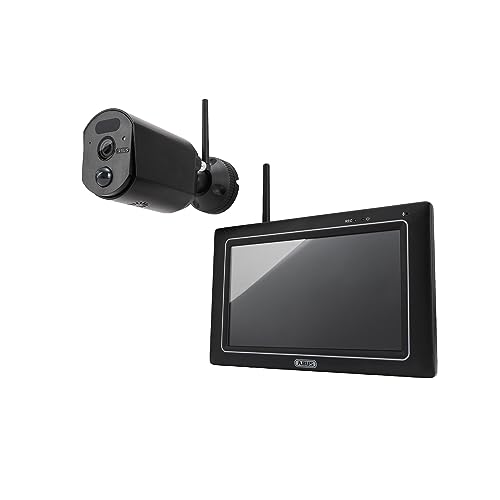 ABUS Überwachungskamera EasyLook BasicSet PPDF17000 – Kamera + tragbarer Monitor mit Touchscreen - einfache Handhabung, Bewegungserkennung, Alarm- und Aufnahme-Modus, Gegensprechfunktion, Nachtsicht von ABUS