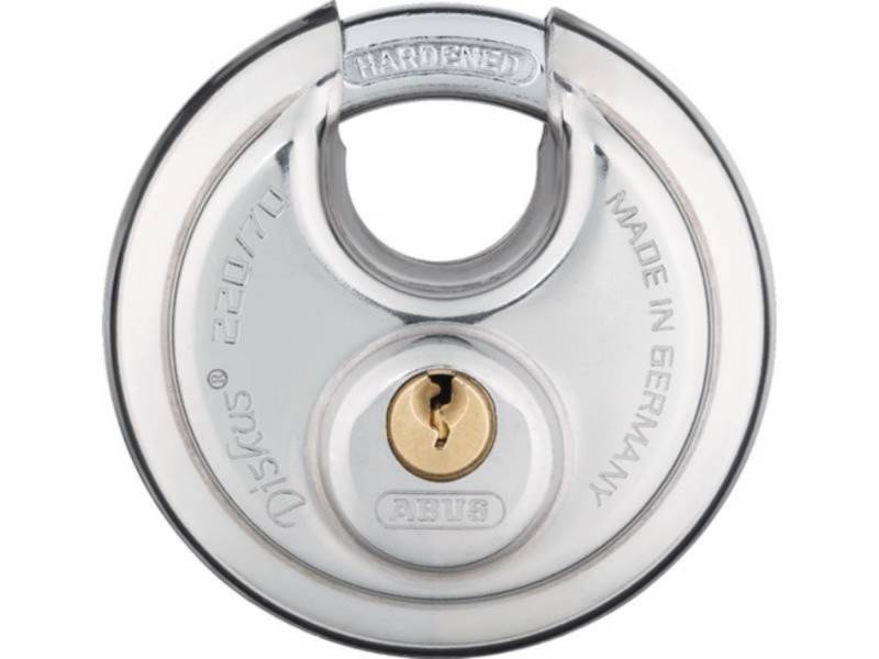 ABUS Vorhängeschloss ABUS 82395 4 Zylindervorhangschloss 220/70 Schlosskörperbreite 70 mm Edelstahl mit 360° Schutz · gehärteter Stahlbügel · Präzisions-Stiftzylinder · zur Absicherung von Türen, Toren, Schränken, Scheunen, Kellern etc. · Schließzwang: Verriegelung nur mit S von ABUS