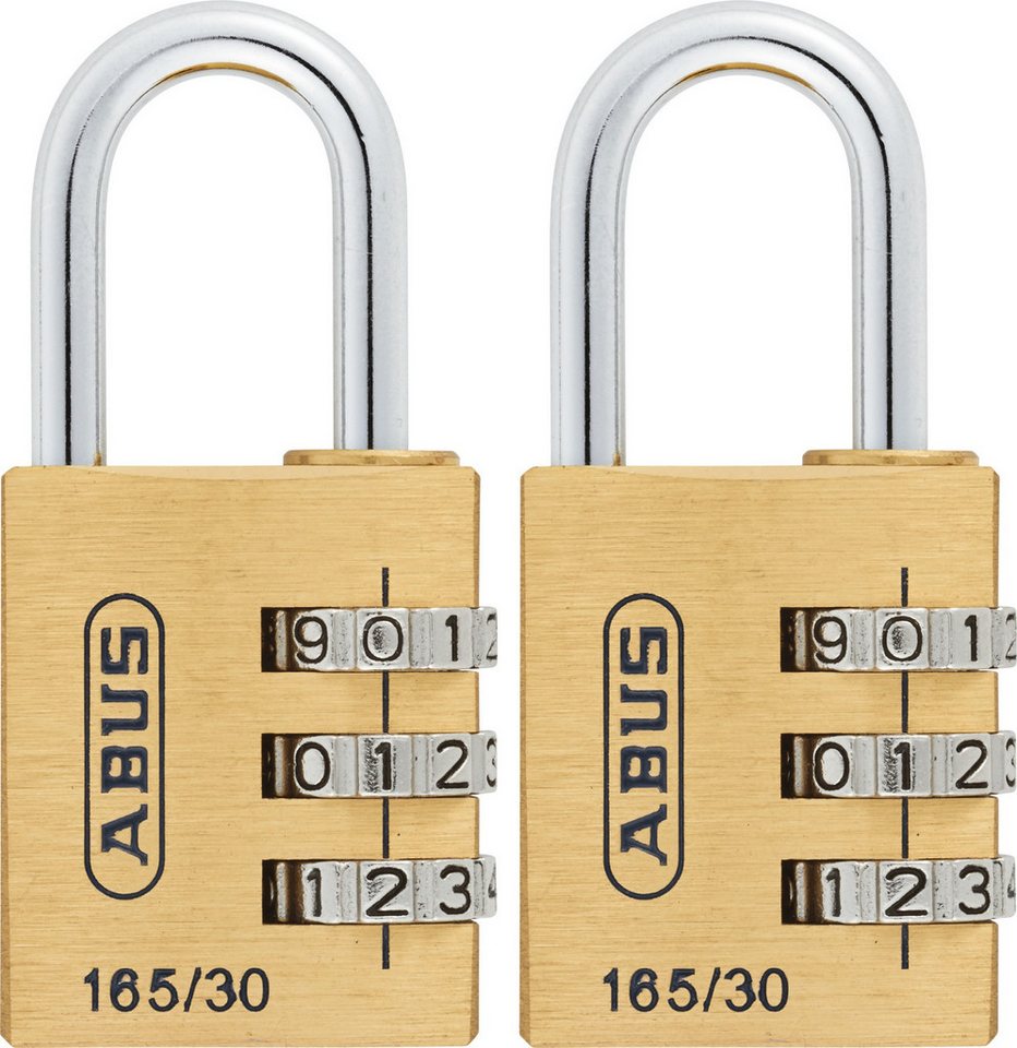 ABUS Vorhängeschloss, ABUS Zahlenschloss 165 aus Messing Sicherheitslevel 4 - 2er Set ABUS Vorhängeschloss, ABUS Zahlenschloss 165 aus Messing Sicherheitslevel 4 - 2er Set von ABUS