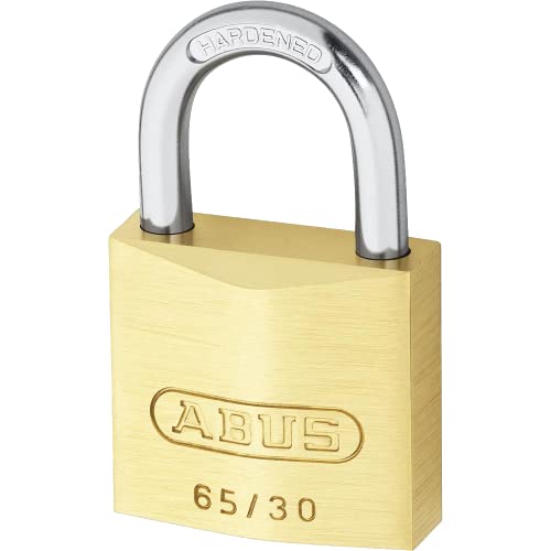 ABUS Vorhängeschloss Messing 65/30 - 2er Set, gleichschließend - Schlosskörper aus massivem Messing - gehärteter Stahlbügel - ABUS-Sicherheitslevel 4 von ABUS