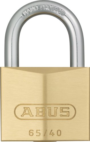ABUS Vorhängeschloss Messing 65/40 gl.-6403 - gleichschließend - Kellerschloss, Spindschloss u. v. m.- Messing-Schlosskörper - gehärteter Stahlbügel - ABUS-Sicherheitslevel 5 von ABUS