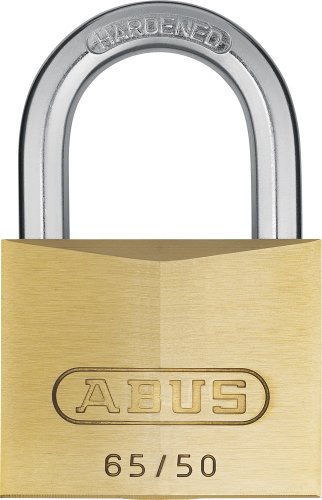 ABUS Vorhängeschloss Messing 65/50 gl.-6501 - gleichschließend - Kellerschloss, Spindschloss u. v. m.- Messing-Schlosskörper - gehärteter Stahlbügel - ABUS-Sicherheitslevel 6 von ABUS