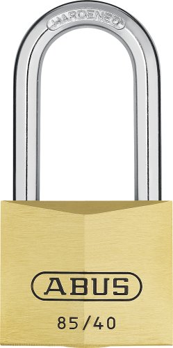 ABUS Vorhängeschloss Messing 85/40HB40 gl.-0709 - gleichschließend und mit hohem Bügel - für Kellertüren, Schuppen u. v. m. - wetterfest - gehärteter Stahlbügel - ABUS-Sicherheitslevel 6 von ABUS