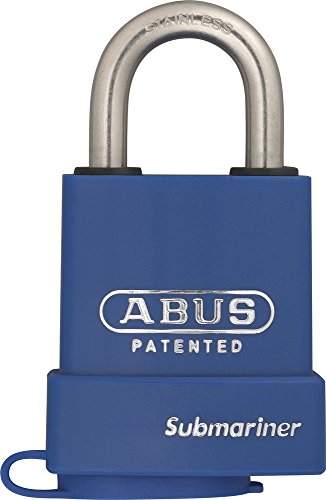 ABUS Vorhängeschloss Submariner 83WPIB/53 - wetterfest - mit rostfreiem Bügel aus gehärtetem Edelstahl - mit Kunststoffummantelung - ABUS-Sicherheitslevel 8 - Blau von ABUS