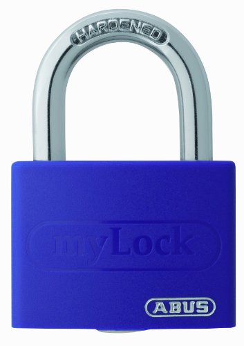 ABUS Vorhängeschloss T65AL/40 myLOCK - individuell beschreibbar - Spindschloss - massiver Aluminium-Schlosskörper - ABUS-Sicherheitslevel 5 - Lila von ABUS