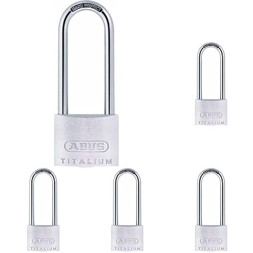 ABUS Vorhängeschloss Titalium 64TI/40 gl.-6412 - gleichschließend - Kellerschloss mit Schlosskörper aus Spezial-Aluminium - gehärteter Stahlbügel - ABUS-Sicherheitslevel 5 von ABUS