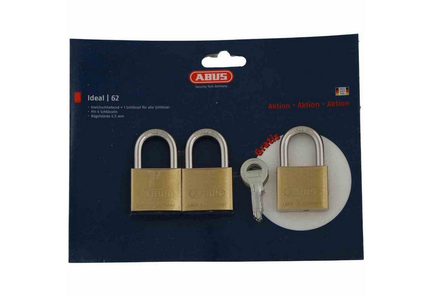 ABUS Vorhängeschloss Vorhangschloss-Set 3 für 2 Serie 62/40 Serie 62/40 Triples ABUS Vorhängeschloss Vorhangschloss-Set 3 für 2 Serie 62/40 Serie 62/40 Triples von ABUS