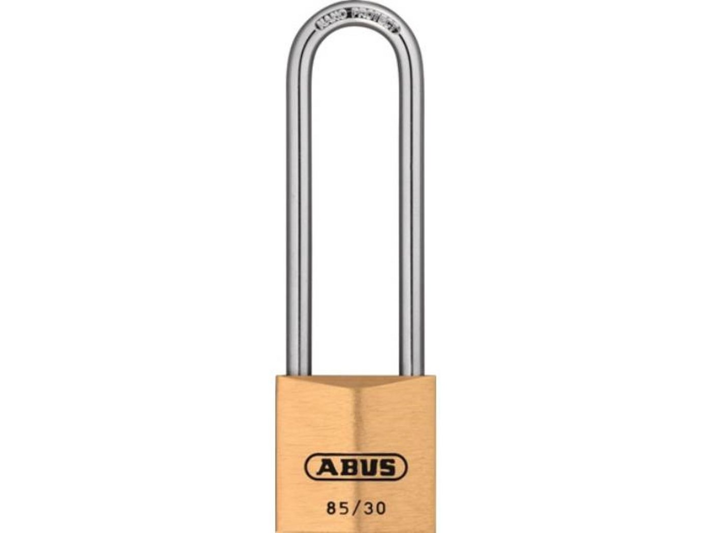 ABUS Vorhängeschloss Zylindervorhangschloss 85/30HB65 Schlosskörper-B.30mm MS versch.-schl.ABUS Messingschloss, korrosionsbeständig und widerstandsfähig durch doppelte Verriegelung (ab 30 mm) sowie Bügel aus gehärtetem Stahl · Präzisions-Stiftzylinder mit Pilzkopfstiften · pa von ABUS