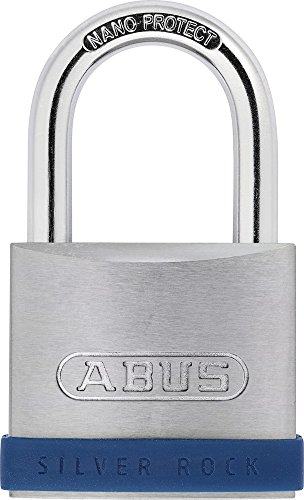 ABUS Vorhangschloss Silver Rock 5/55 sehr stabiler Zink-Schlosskörper - für Innen- und Außenbereich - Sicherheitslevel 7 - inkl. 2 Schlüssel - silber - 79265 von ABUS
