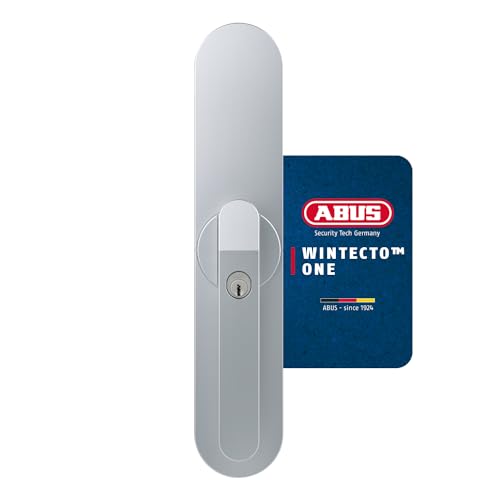 ABUS Fensterantrieb WINTECTO One – smarter Fenstergriff für Fenster, Balkon- und Terrassentür – einfache Montage ohne Bohren – Silber, gleichschließend (AL0089) von ABUS