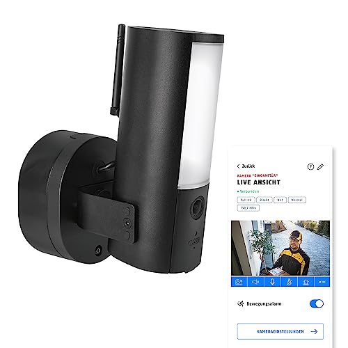 ABUS WLAN Licht Außen-Kamera (PPIC46520) – Smarte Überwachungskamera mit Außenleuchte, Personenerkennung, Tiererkennung, Autoerkennung, indiv. Push-Benachrichtigung, 2-Wege-Audio, Speicherkarte & App von ABUS
