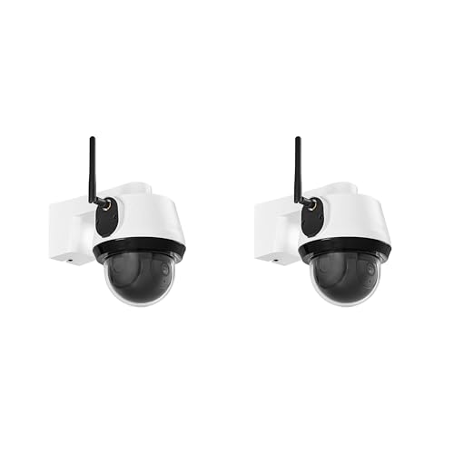 ABUS WLAN Schwenk-Neige-Außen-Kamera (PPIC42520) – Überwachungskamera mit Bewegungserkennung Objektunterscheidung Push-Benachrichtigung Nachtsicht 2-Wege-Audio Speicherkarte Masking & App 2er Set Weiß von ABUS