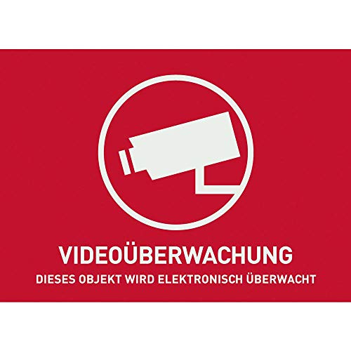 ABUS Warnaufkleber AU1320 Videoüberwachung ohne Logo 148 x 105 mm reflektierend von ABUS