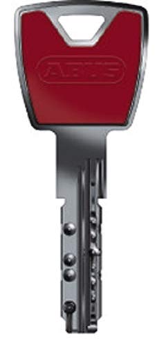 ABUS XP20S Nachschlüssel, Ersatzschlüssel, Zusatzschlüssel nach Sicherungskarte mit Design-Clip rubinrot von ABUS