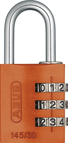 ABUS Zahlenschloss 145/30 Orange - Kofferschloss, Spindschloss u. v. m. - Aluminium-Vorhängeschloss - individuell einstellbarer Zahlencode - ABUS-Sicherheitslevel 3 von ABUS