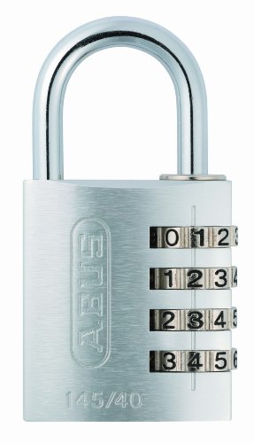 ABUS Zahlenschloss 145/40 Silber - Kofferschloss, Spindschloss u. v. m. - Aluminium-Vorhängeschloss - individuell einstellbarer Zahlencode - ABUS-Sicherheitslevel 4 von ABUS