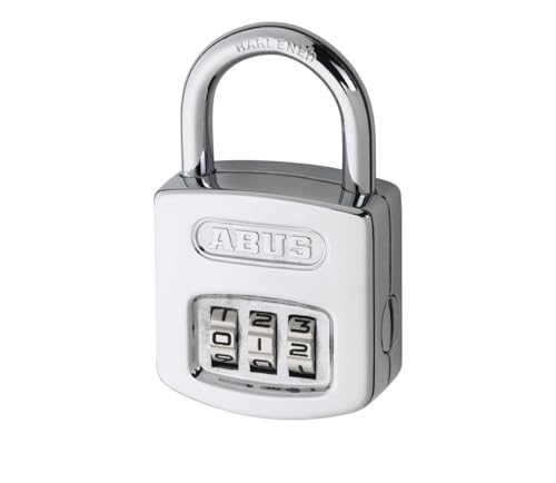 ABUS Zahlenschloss 160/40 - Vorhängeschloss in hochglanz-verchromter Optik - mit individuell einstellbarem Zahlencode - 35013 - ABUS-Sicherheitslevel 5 - Silber von ABUS